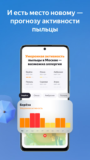 Яндекс Погода - Карта осадков